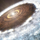 Artist’s conception of a water snow line around a young star (Image: A. Angelich (NRAO/AUI/NSF)/ALMA (ESO/NAOJ/NRAO))